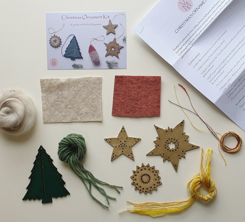 ValleyMaker Christmas Ornament Kit contents
