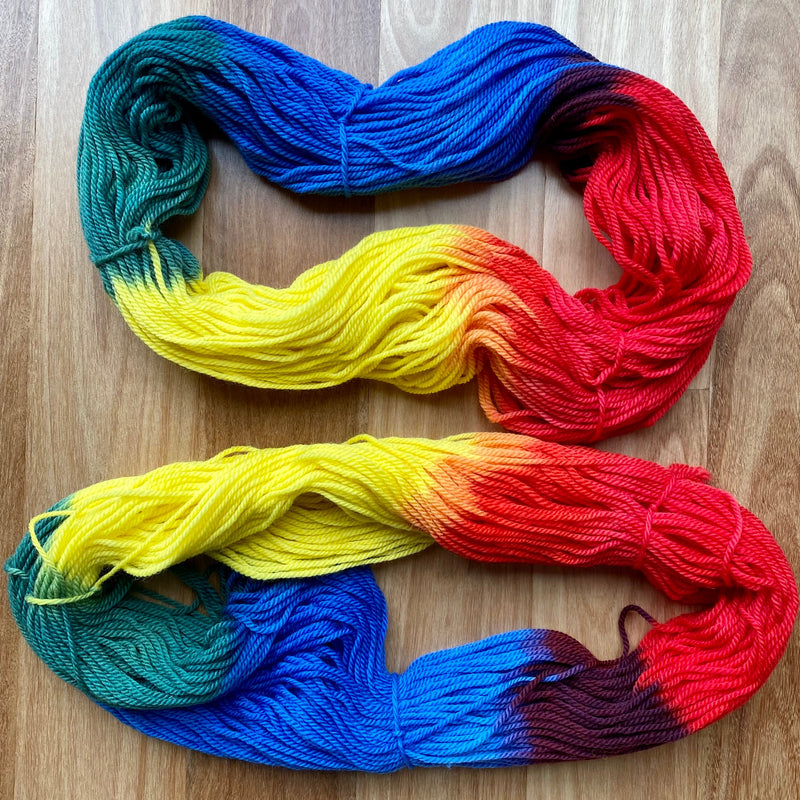 Wool Yarn - Multi Coloured, 16 ply