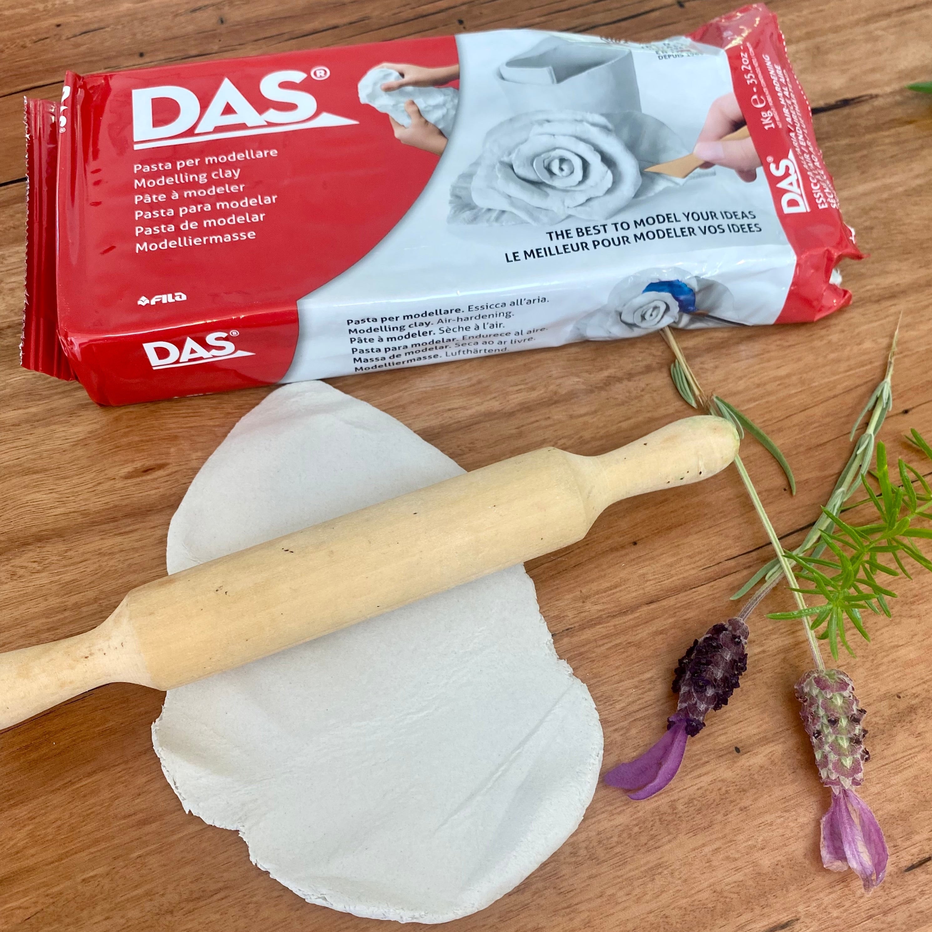 DAS Terracotta and White Air Drying Modelling Clay