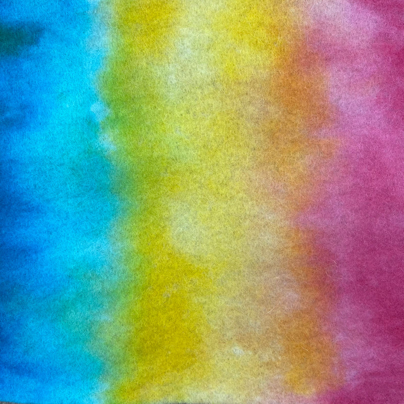Hand-Dyed Wool Felt, Rainbow