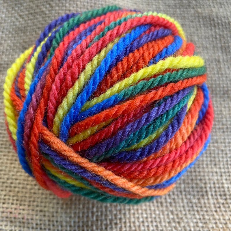 Wool Yarn - Multi Coloured, 16 ply