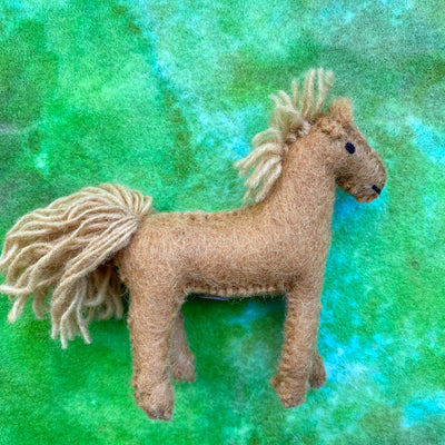 Handmade Felt Horse, light brown