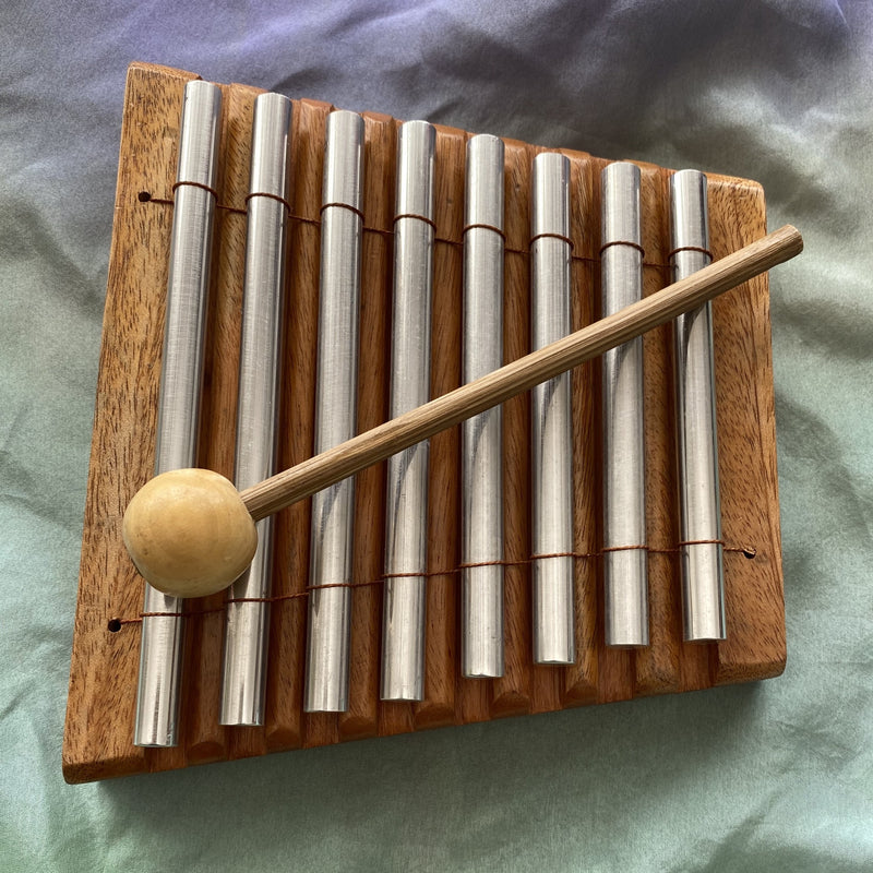 Handrafted Wood and Steel Xylophone 
