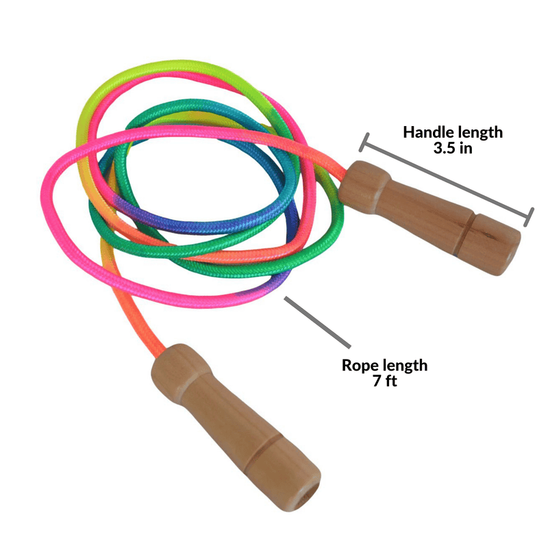 Rainbow Skipping Rope, length and handle length