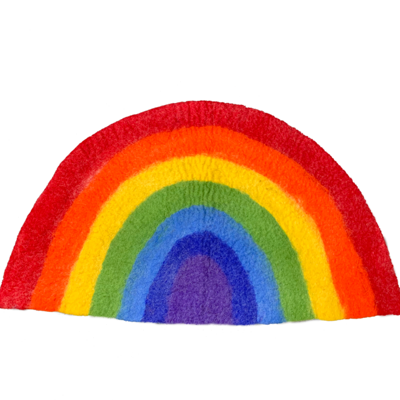 Felt Rainbow Floor Mat