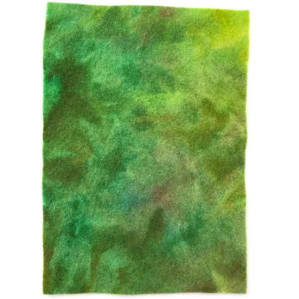 Hand-Dyed Wool Felt, Forest (Greens)