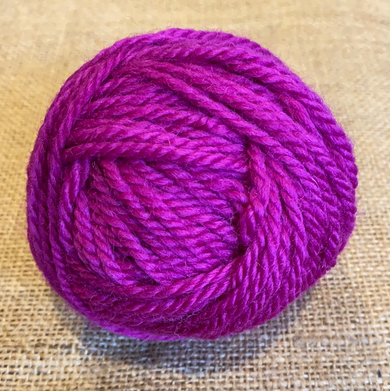 Wool Yarn solid colours, 16 ply, Dark Magenta