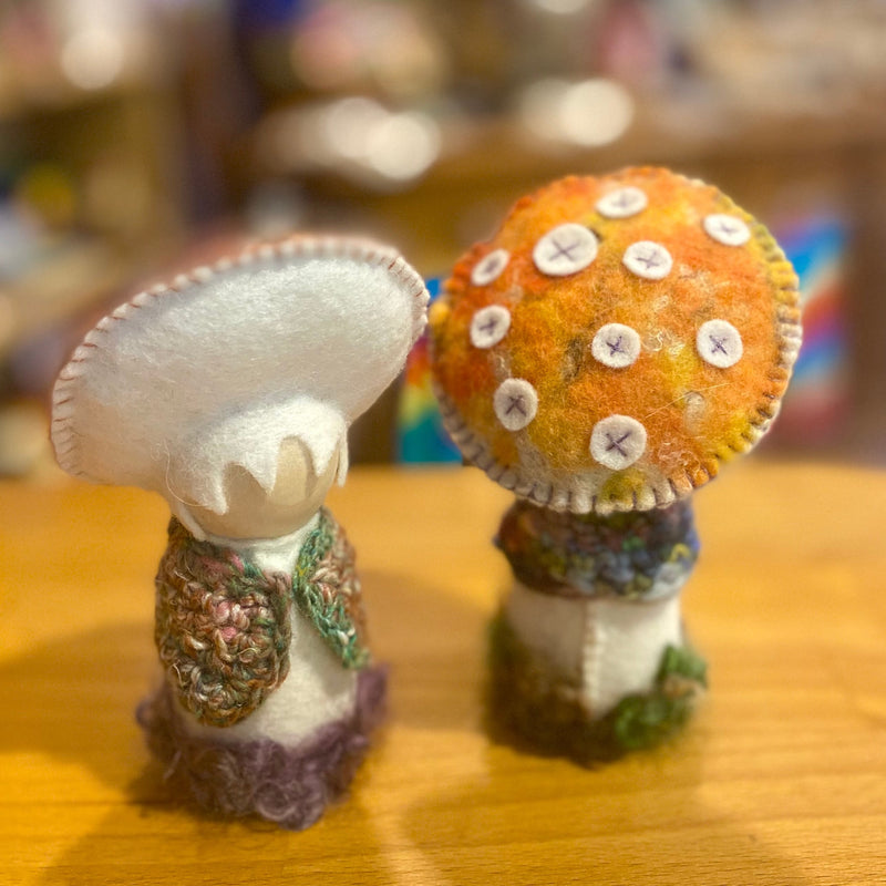 Mushroom Gnome Standing Doll