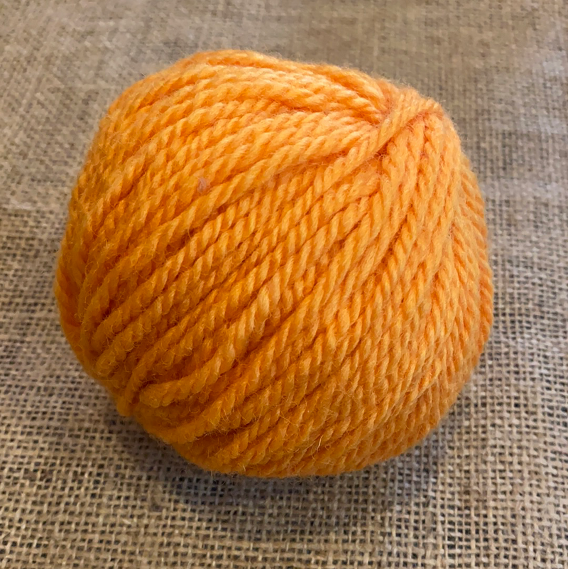Wool Yarn solid colours, 16 ply, Medium Orange