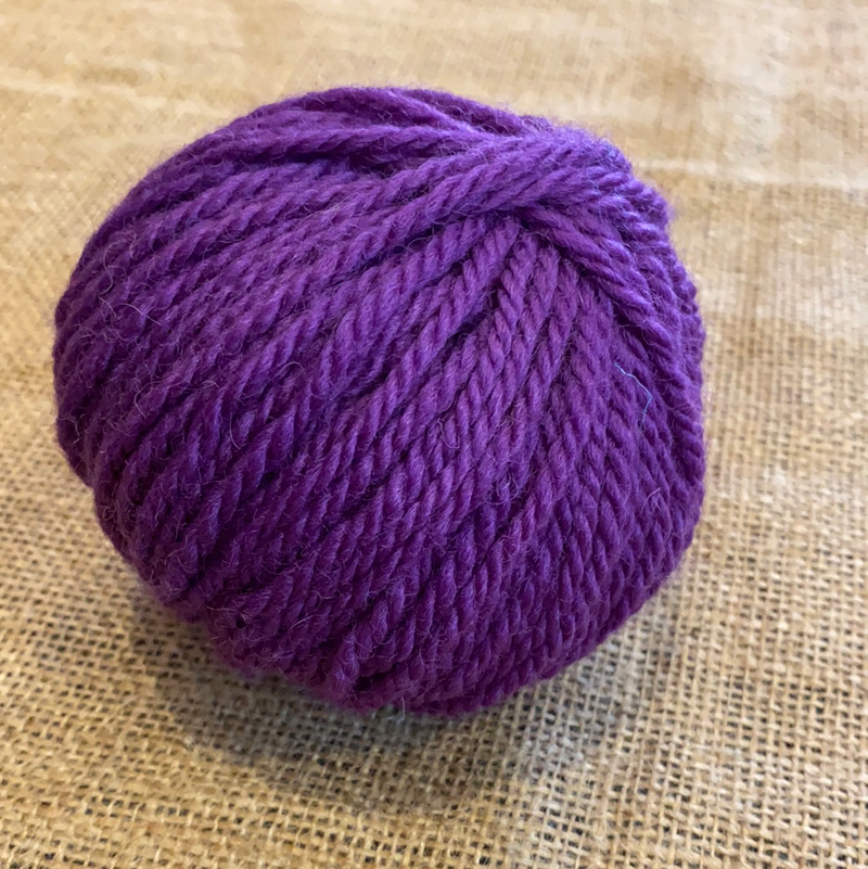 Wool Yarn solid colours, 16 ply, Dark Purple
