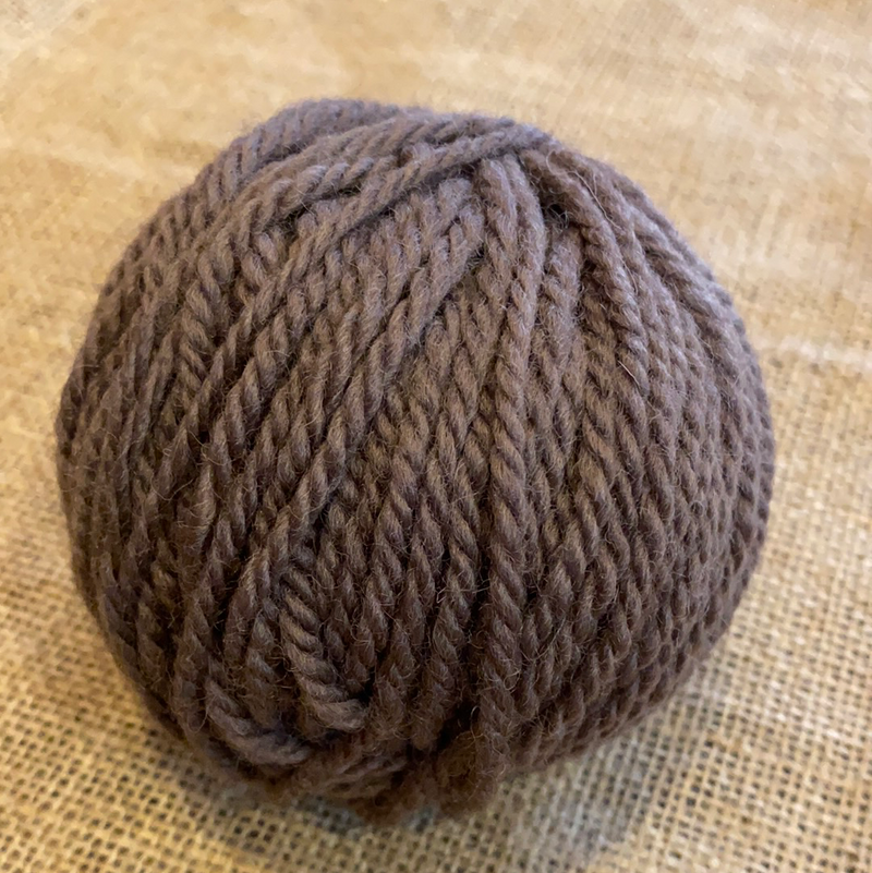 Wool Yarn solid colours, 16 ply, Medium Brown