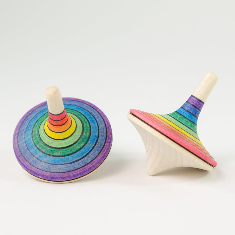 Mader Rainbow Spinning Top, two colour variations