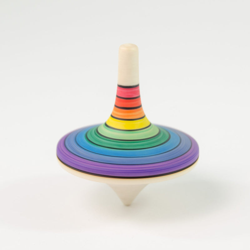 Mader Rainbow Spinning Top, in action