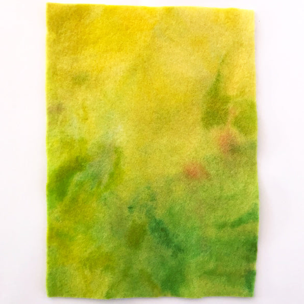 Hand-Dyed Wool Felt, Spring (Lime Green, Yellows)