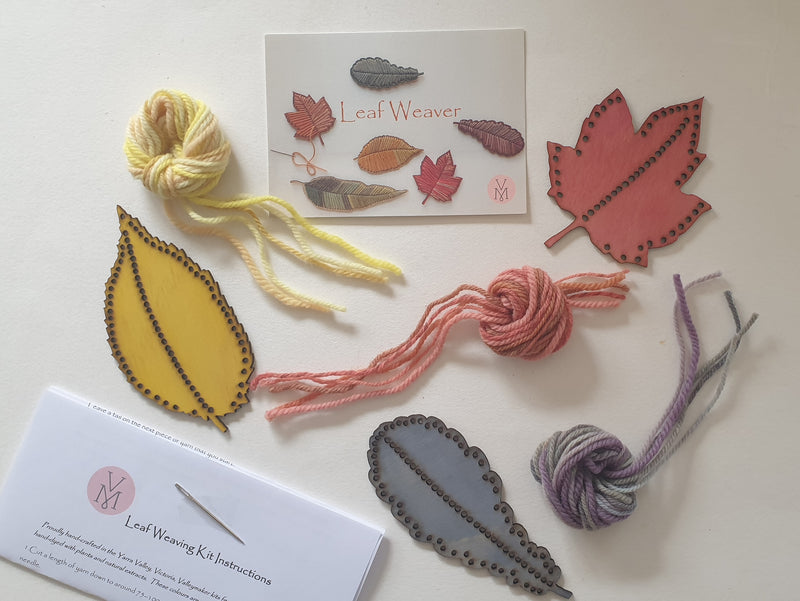 ValleyMaker Autumn Leaf Weaver Kit materials