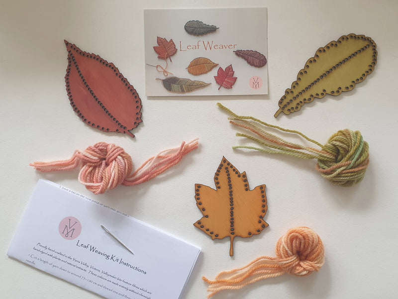 ValleyMaker Autumn Leaf Weaver Kit materials