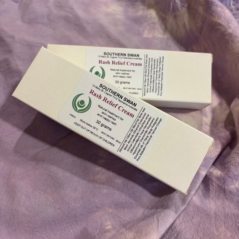 Southern Swan Rash Relief Cream a natural treatment for Nappy Rash and other skin rashes