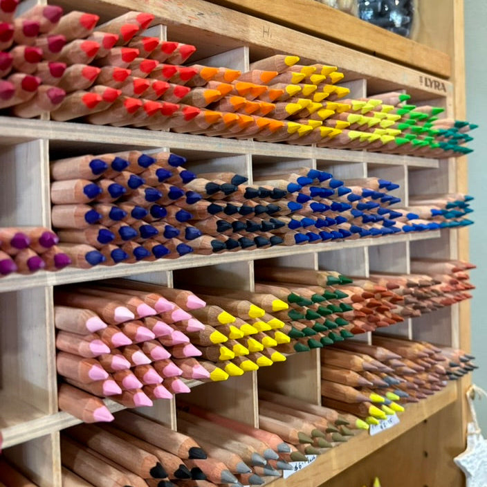 Stockmar Triangular Pencils on display