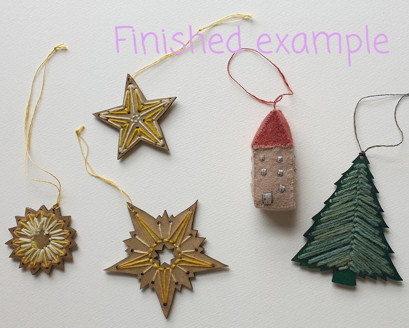 ValleyMaker Christmas Ornament Kit, finished examples