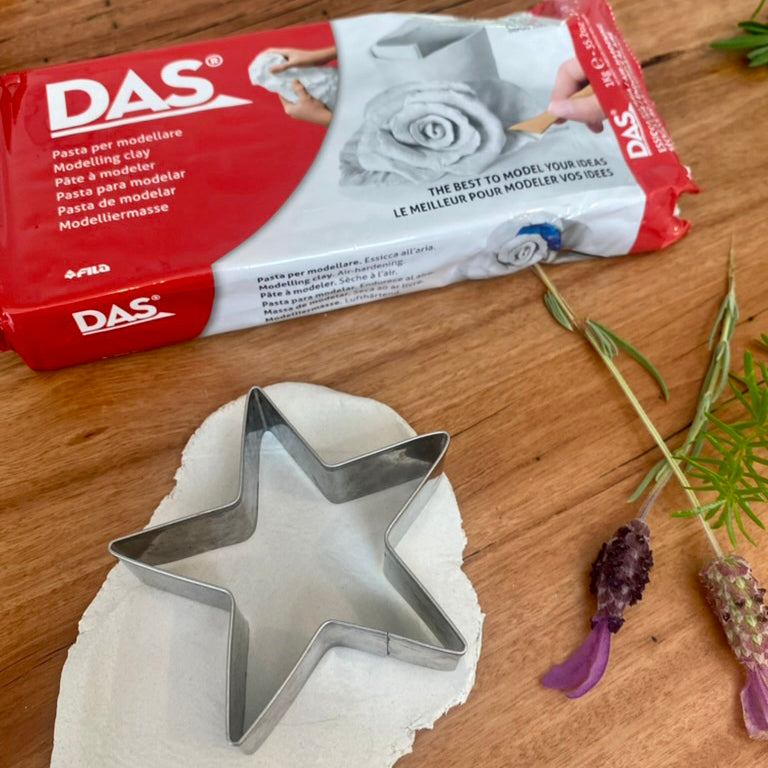 DAS Air-Drying Clay, making star ornaments