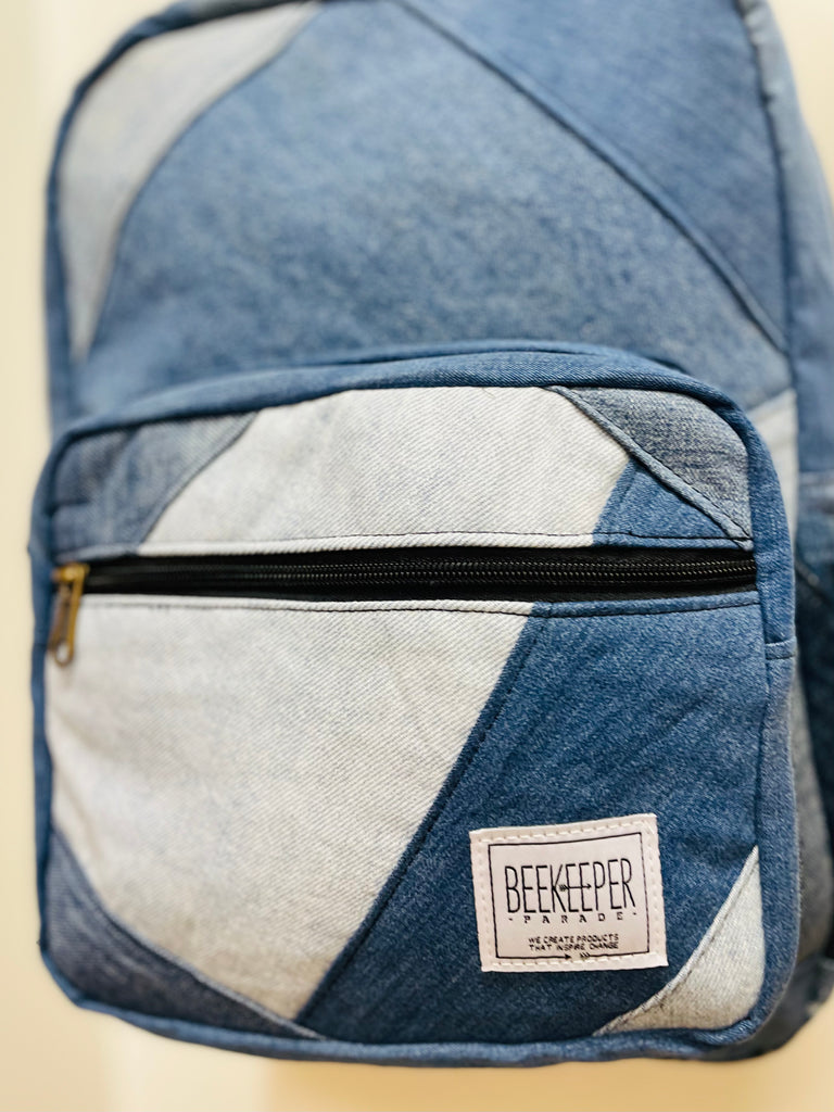 Beekeeper Parade - Mini Denim Backpack, detail