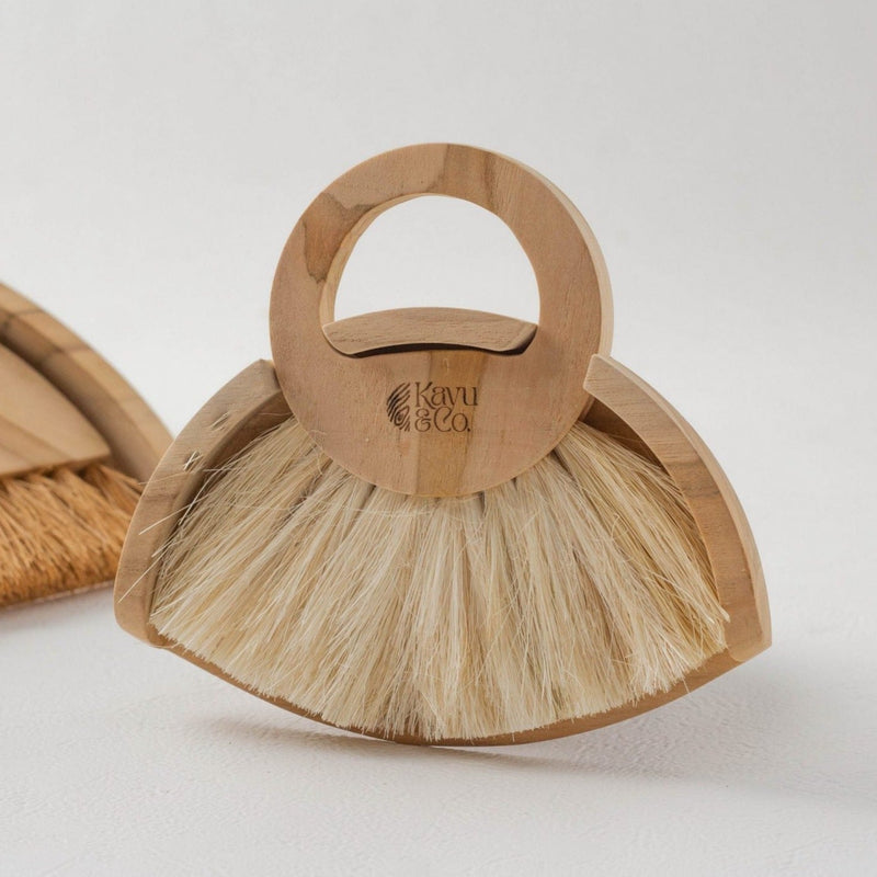 Wooden Dustpan & Brush Set