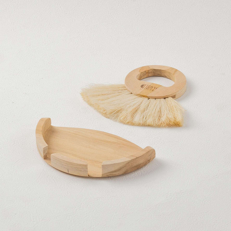 Wooden Dustpan & Brush Set