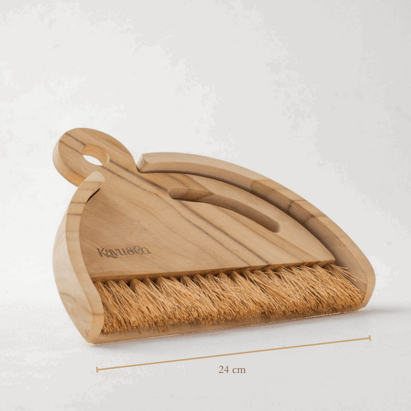 Wooden Dustpan & Brush Set