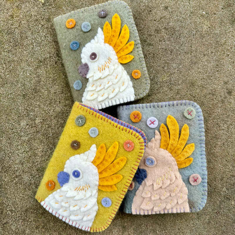 Felt Needle Books - Cockatoo Design