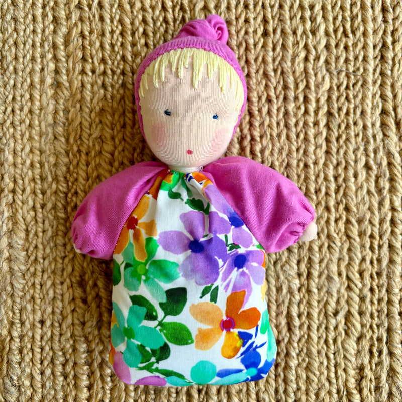 Handmade Floppy Doll (spring flowers)