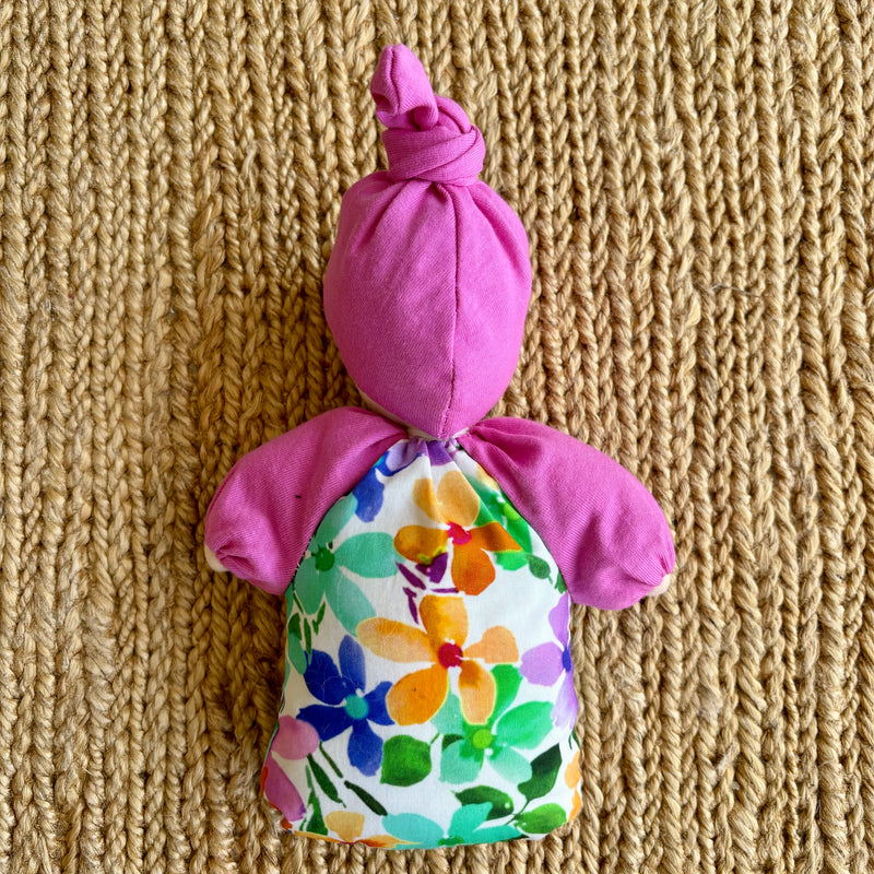 Handmade Floppy Doll (spring flowers)