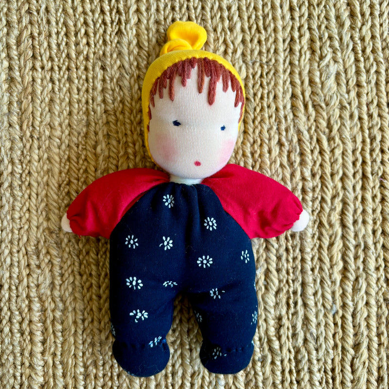 Handmade Floppy Doll (yellow knot hat)