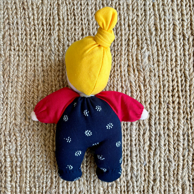 Handmade Floppy Doll (yellow knot hat)