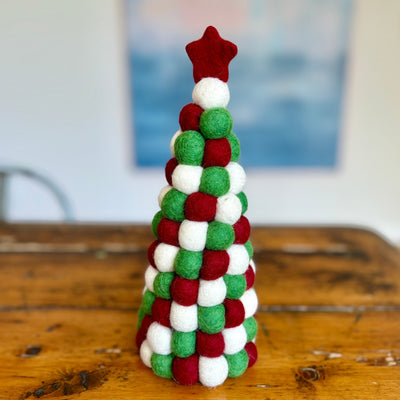 Handmade Felt Ball Christmas Tree