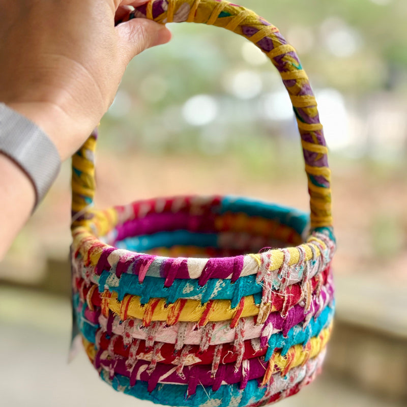 Kids Woven Saree Basket