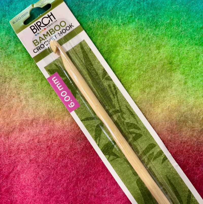 6mm Bamboo Crochet Hook