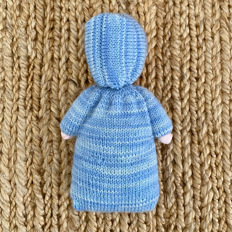 Hand-knitted Baby Doll, back