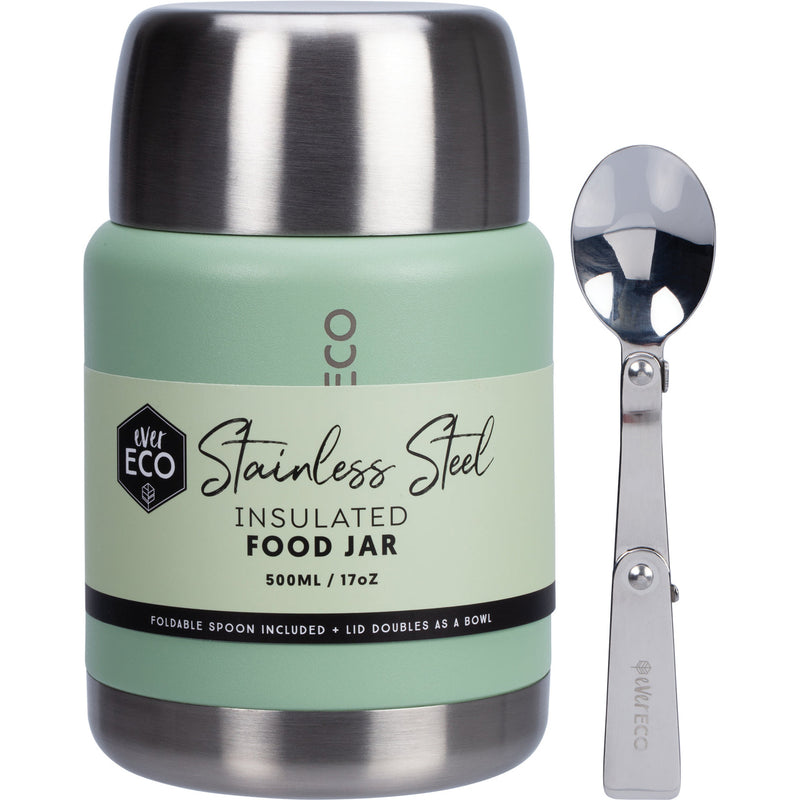 Insulated Stainless Steel Food Jar with Spoon