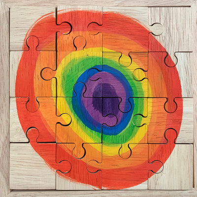 Wooden Rainbow Bright Moon Puzzle