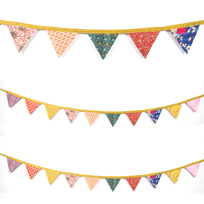 Upcycled Saree Fabric Bunting