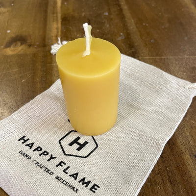 Happy Flame - Short Pillar Candle