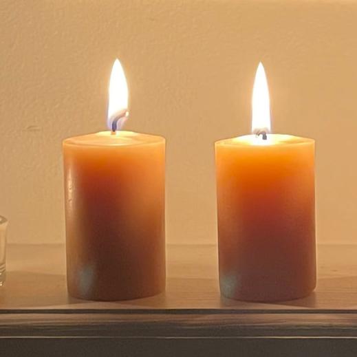 Happy Flame - Short Pillar Candles