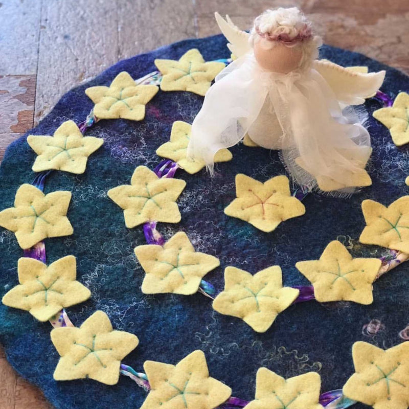 Wet-Felted Advent Calendar Spiral with Angel