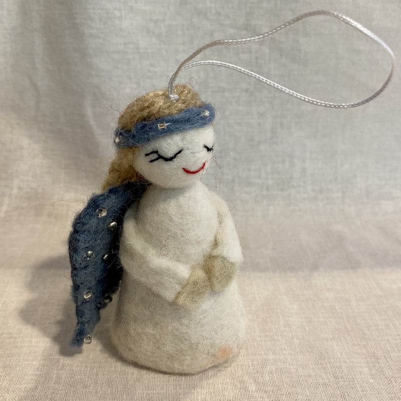 Felt Standing Angel with Hanging Loop (small)