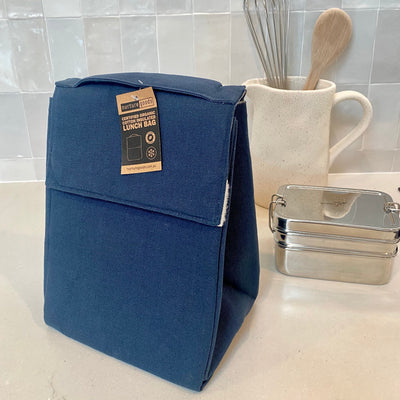 Organic cotton insulated lunch bag