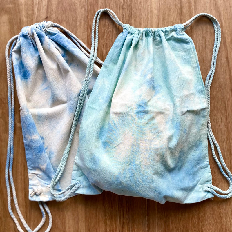 Hand-Dyed Drawstring (Backpack Style) Spare Clothes Bag