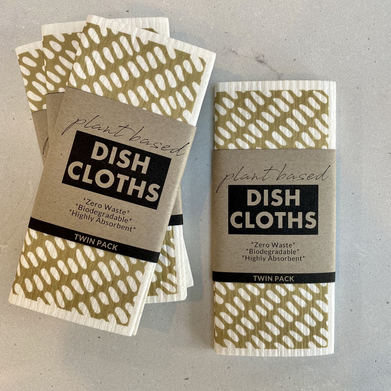 Plant Based Dish Cloths, Twin Packs