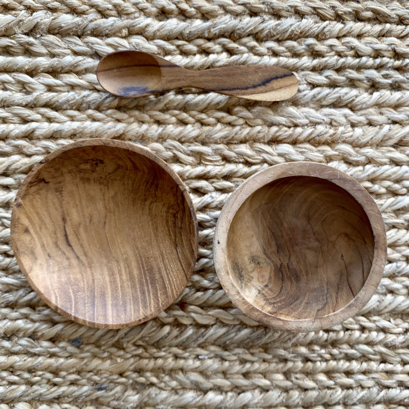 Wooden Plate, Bowl, Spoon Play Set