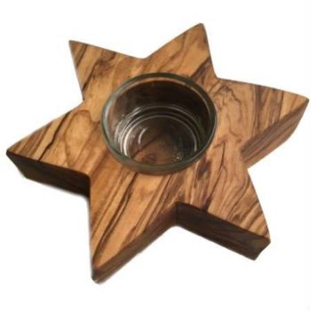 Wooden Star Tealight Holder