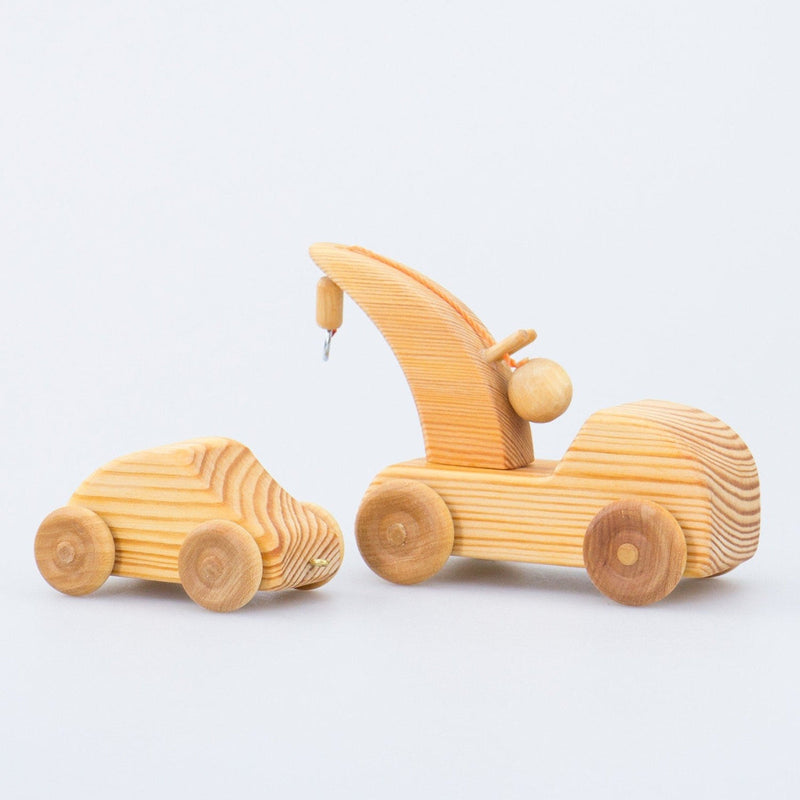 Debresk Small Wooden Tow Truck With Mini Car